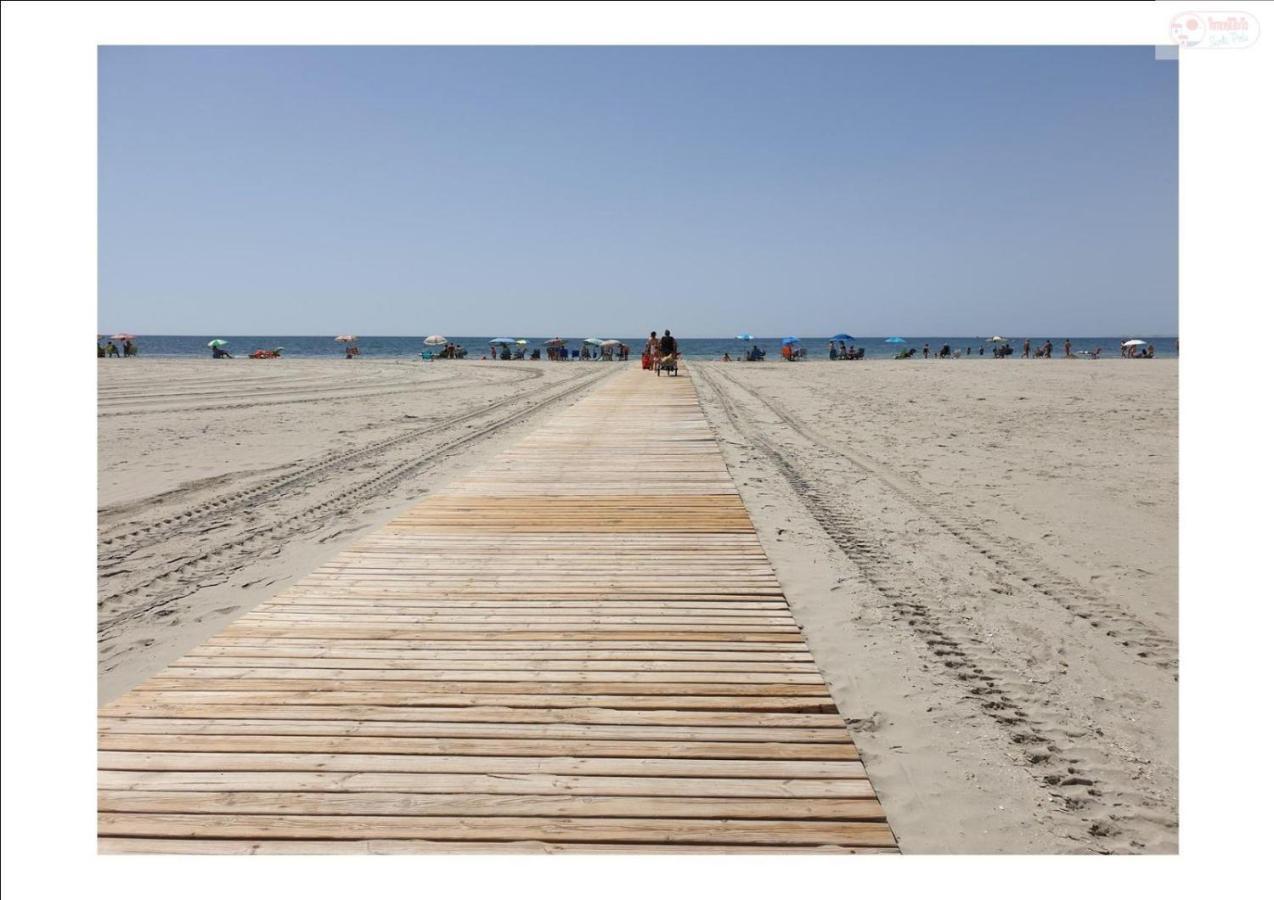 Apartamento Santa Pola, En Playa Del Tamarit Con Piscina. Bagian luar foto