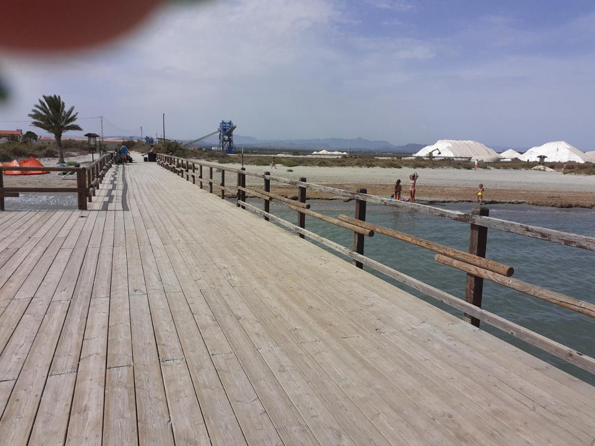 Apartamento Santa Pola, En Playa Del Tamarit Con Piscina. Bagian luar foto