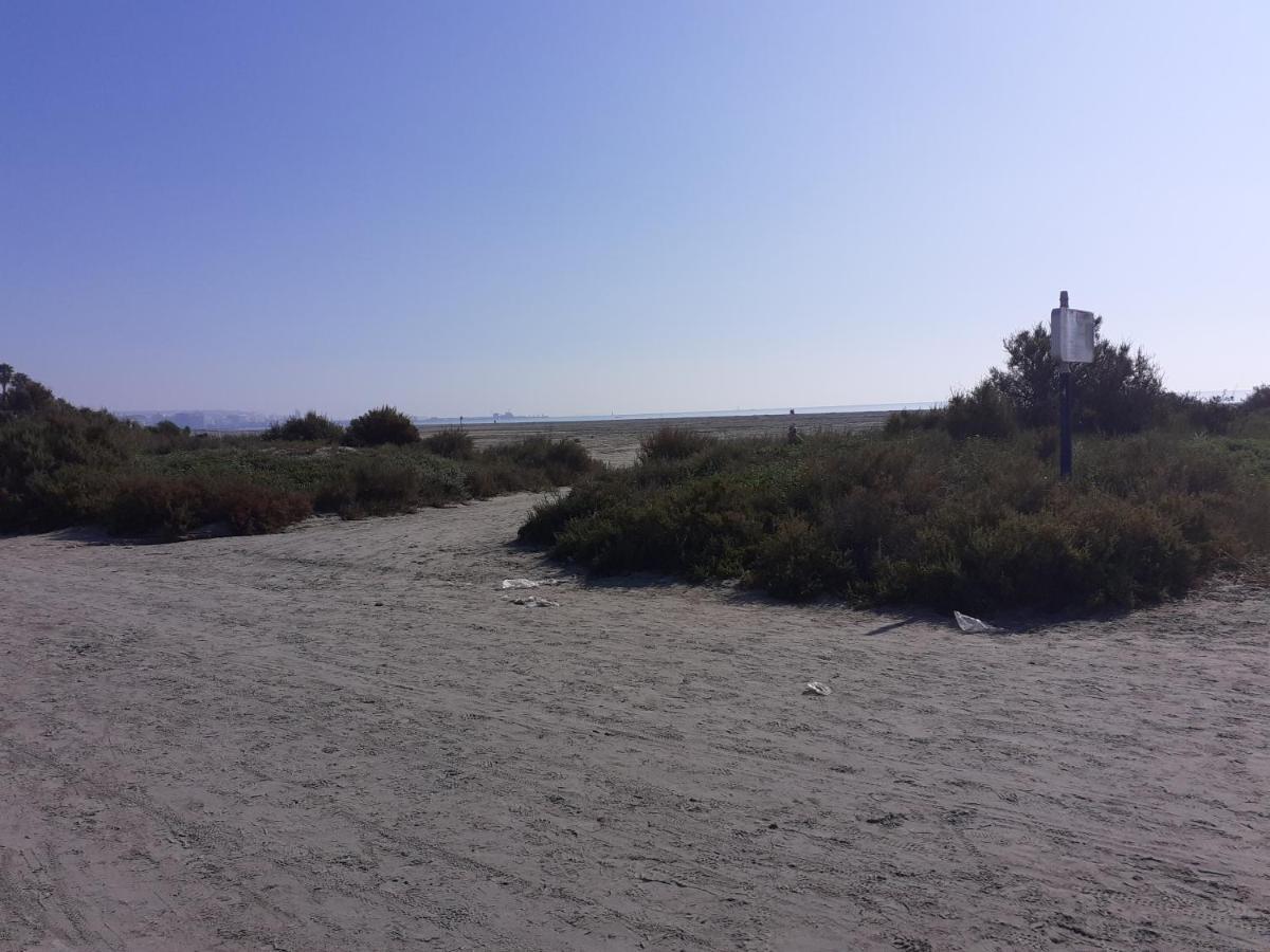 Apartamento Santa Pola, En Playa Del Tamarit Con Piscina. Bagian luar foto